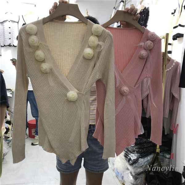 women's sweaters three-dimensional flower cross collar knitted fall slim fit retro long sleeve sweater thin knitwear femme, White;black
women's sweaters three-dimensional flower cross collar knitted fall slim fit retro long sleeve sweater thin knitwear femme, White;black