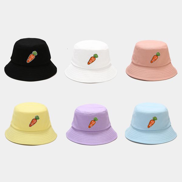 2021 new makaron pure cotton fur fisherman's hat fashion cartoon radish basin hat fashion couple's hat