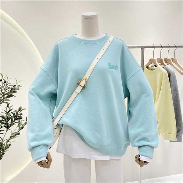 weiyi women's spring and autumn thin 2021 new korean inschao embroidery letter loose and thin pullover long sleeve top, Black
weiyi women's spring and autumn thin 2021 new korean inschao embroidery letter loose and thin pullover long sleeve top, Black