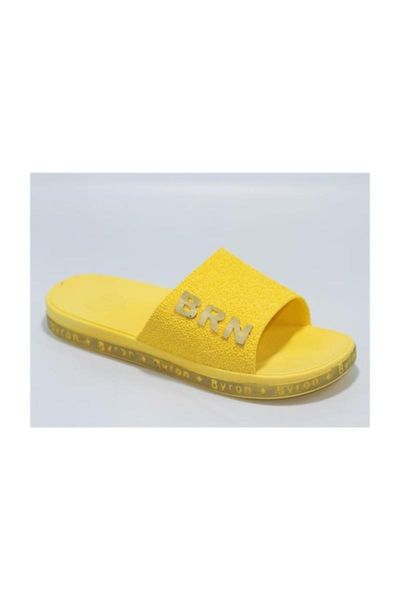 yellow women nonskid pool/sea slippers, Black