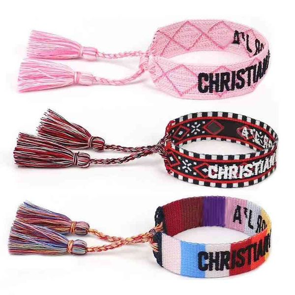 new handmade friendship embroidered bracelet for women adjustable rope wholesale tassel vintage s jewelry, Red;brown
new handmade friendship embroidered bracelet for women adjustable rope wholesale tassel vintage s jewelry, Red;brown