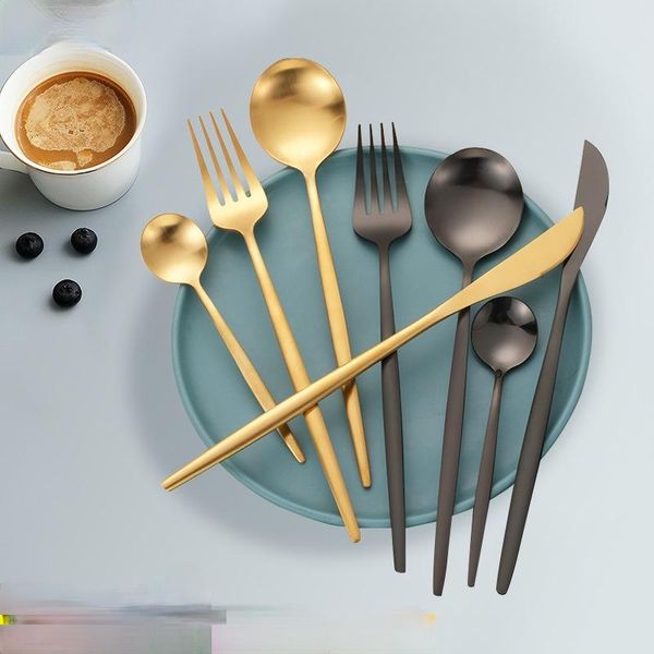24pcs dinnerware tableware set 304 stainless steel cutlery forks knives spoons matte dinner fork spoon knife gold sets
24pcs dinnerware tableware set 304 stainless steel cutlery forks knives spoons matte dinner fork spoon knife gold sets