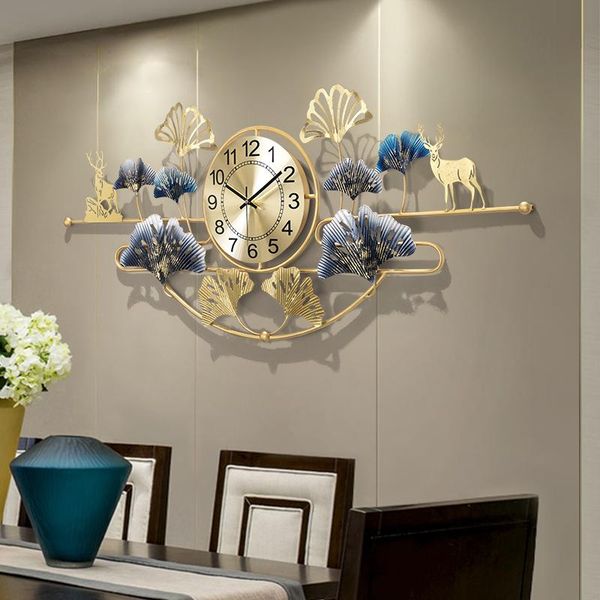 european creative ginkgo clock atmosphere living room quiet wall table porch decoration clocks
european creative ginkgo clock atmosphere living room quiet wall table porch decoration clocks