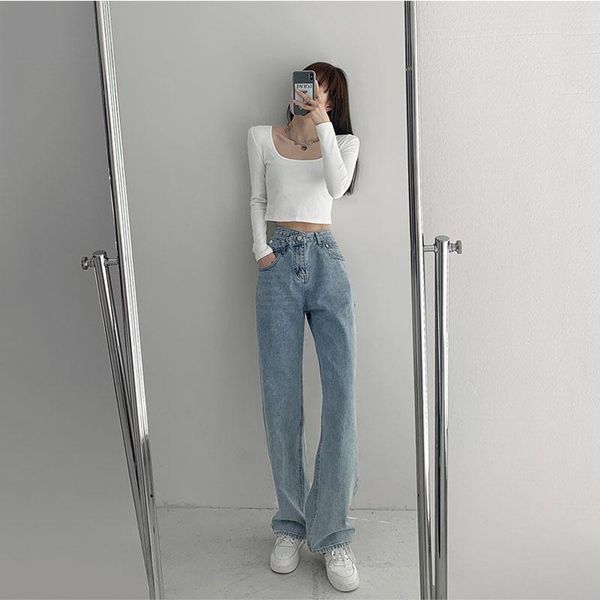 women's jeans streetwear korean style for women fashion high waisted wide leg ladies denim classic cargo pants, Blue
women's jeans streetwear korean style for women fashion high waisted wide leg ladies denim classic cargo pants, Blue