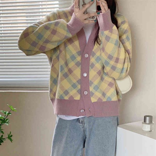 women's sweaters of women autumn sweaters cardigans buttons vintage plaid fashion oversized elegant lady swc1504jx 5997, White;black
women's sweaters of women autumn sweaters cardigans buttons vintage plaid fashion oversized elegant lady swc1504jx 5997, White;black
