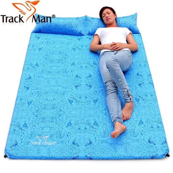 outdoor pads trackman double inflatable cushion pad moisture thickening widening oversized couple camping mat
