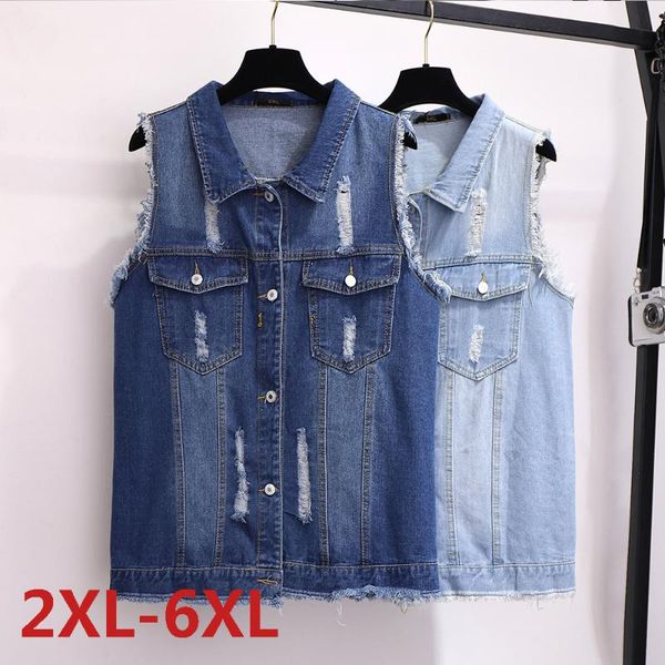 plus size outerwear & coats large women denim vest sleeveless clothing woman clothes loose wear holes female coat jacket, Black
plus size outerwear & coats large women denim vest sleeveless clothing woman clothes loose wear holes female coat jacket, Black
