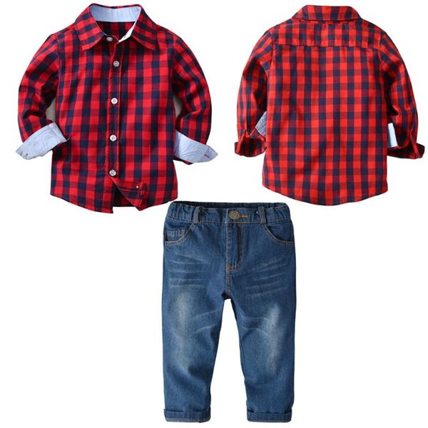 clothing sets fall and winter casual children baby boy fashion plaid printed kid boys clothes long sleeve shirt + jeans set, White
clothing sets fall and winter casual children baby boy fashion plaid printed kid boys clothes long sleeve shirt + jeans set, White