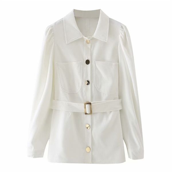 women autumn corduroy solid shirts jackets coats long sleeve sashes pockets female fashion street jacket outerwear 210513, Black;brown
women autumn corduroy solid shirts jackets coats long sleeve sashes pockets female fashion street jacket outerwear 210513, Black;brown