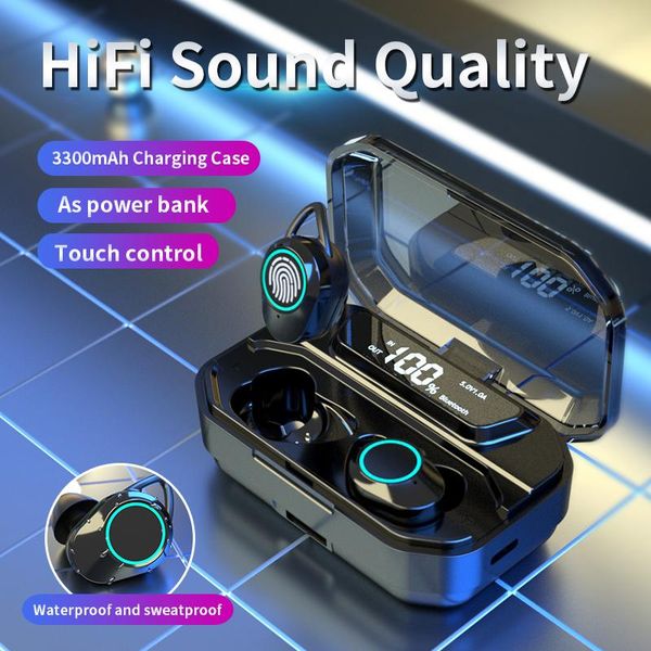 smart touch 5.0 earphones stereo wireless headphones with microphone waterproof earbuds headset 3300mah battery cell phone
smart touch 5.0 earphones stereo wireless headphones with microphone waterproof earbuds headset 3300mah battery cell phone