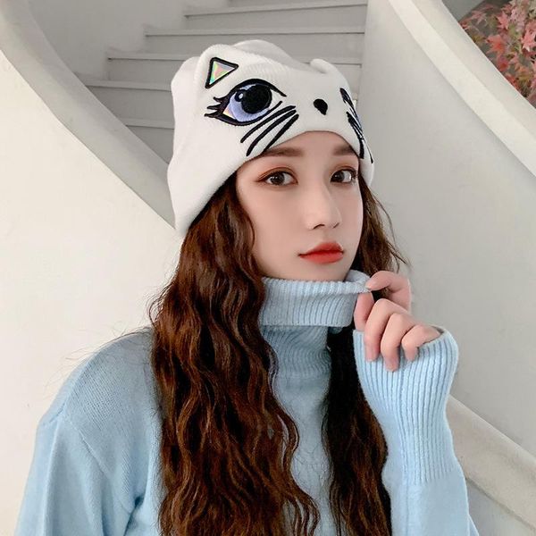 beanie/skull caps 2021 women winter warm knit cuffed beanie hat cute big eyes cat embroidery snow skull cap all-match outdoor ski, Blue;gray
beanie/skull caps 2021 women winter warm knit cuffed beanie hat cute big eyes cat embroidery snow skull cap all-match outdoor ski, Blue;gray