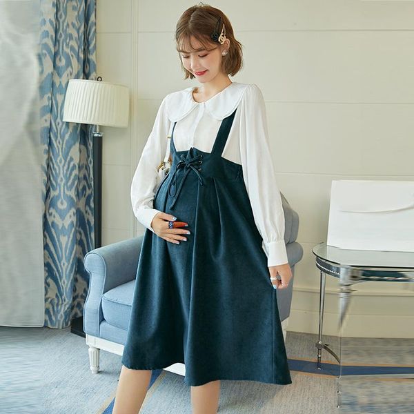 maternity dresses pregnant women fold-down collar camisole two-piece dress autumn out feeding dual purpose freaky fashion elegant, White
maternity dresses pregnant women fold-down collar camisole two-piece dress autumn out feeding dual purpose freaky fashion elegant, White