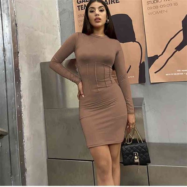 women autumn winter solid bodycon bag hip mini dress long sleeve o neck tight buttocks elastic basic red khaki party 210520, Black;gray
women autumn winter solid bodycon bag hip mini dress long sleeve o neck tight buttocks elastic basic red khaki party 210520, Black;gray