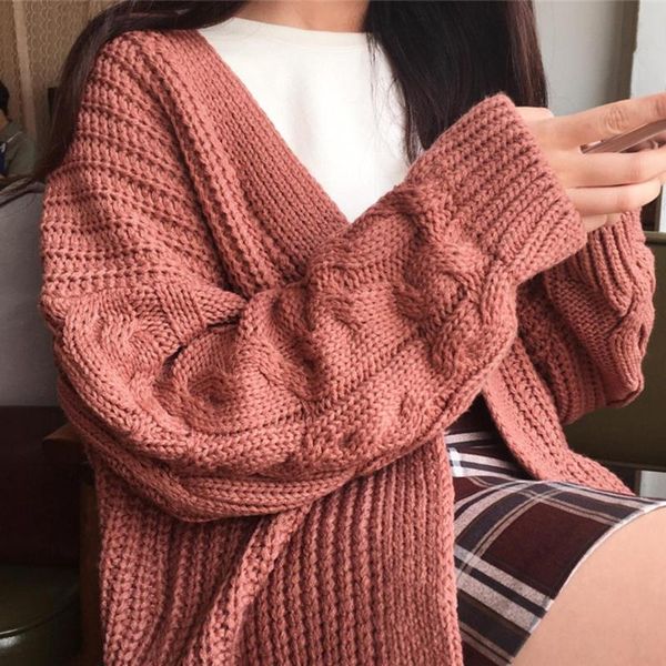 women's knits & tees oversized knit sweater autumn winter women long sleeve twisted knitted coat open front cardigan, White
women's knits & tees oversized knit sweater autumn winter women long sleeve twisted knitted coat open front cardigan, White
