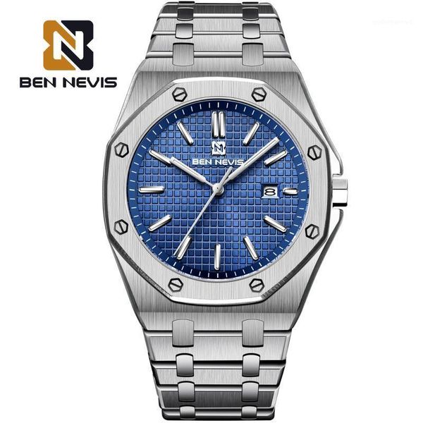 watches for men blue dial stainless steel waterproof date quartz watch male clock reloj hombre wristwatches, Slivery;brown
watches for men blue dial stainless steel waterproof date quartz watch male clock reloj hombre wristwatches, Slivery;brown