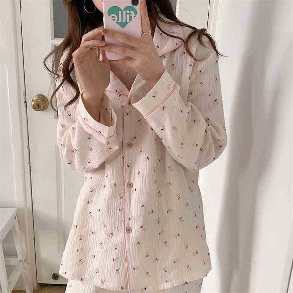 women vintage printing fashion spring gentle casual loose all match two piece pajamas sets 210525, Black;red
women vintage printing fashion spring gentle casual loose all match two piece pajamas sets 210525, Black;red