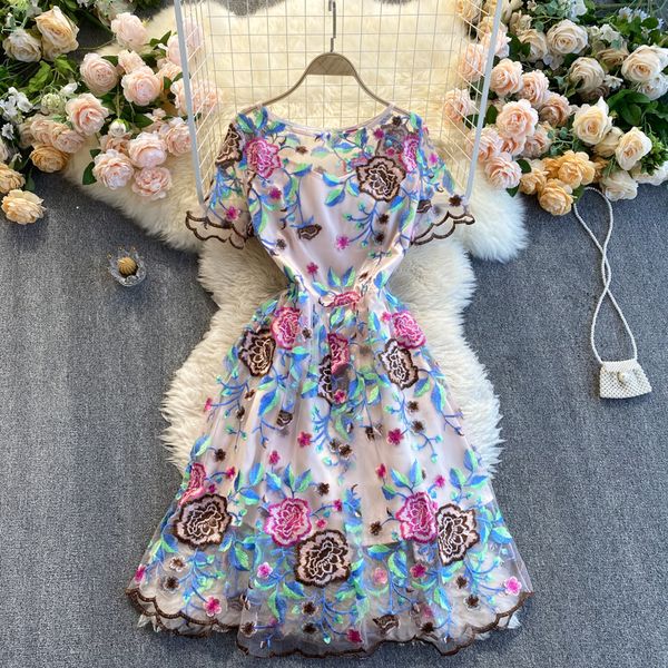 spring summer new fashion women casual dresses embroidery flower round neck short sleeve high waist slim a-line dress vestidos 2022, Black;gray
spring summer new fashion women casual dresses embroidery flower round neck short sleeve high waist slim a-line dress vestidos 2022, Black;gray