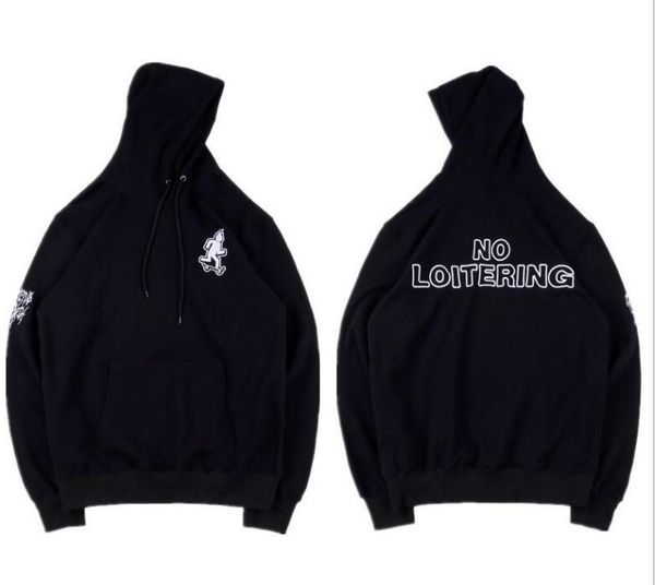 men's hoodies & sweatshirts mens designer no loitering hoodie skateboard stickman sweater high street loose, Black 
men's hoodies & sweatshirts mens designer no loitering hoodie skateboard stickman sweater high street loose, Black