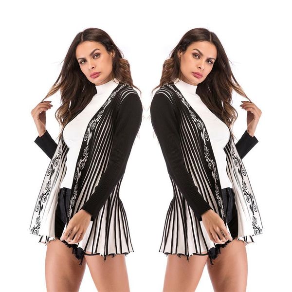 women's sweaters long sleeve jacket coat cardigan ladies 2021 autumn fashion knit sweater women large casual winter clothing, White;black
women's sweaters long sleeve jacket coat cardigan ladies 2021 autumn fashion knit sweater women large casual winter clothing, White;black
