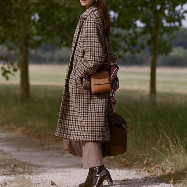 women's wool & blends women sweater 2021 autumn and winter doll collar puff sleeve tie jacket long coat, Black
women's wool & blends women sweater 2021 autumn and winter doll collar puff sleeve tie jacket long coat, Black