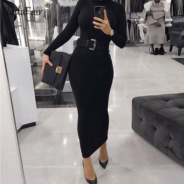 nadafair women dress long sleeve turtleneck autumn winter solid casual basic black white bodycon slim maxi dress for women, Black;gray
nadafair women dress long sleeve turtleneck autumn winter solid casual basic black white bodycon slim maxi dress for women, Black;gray