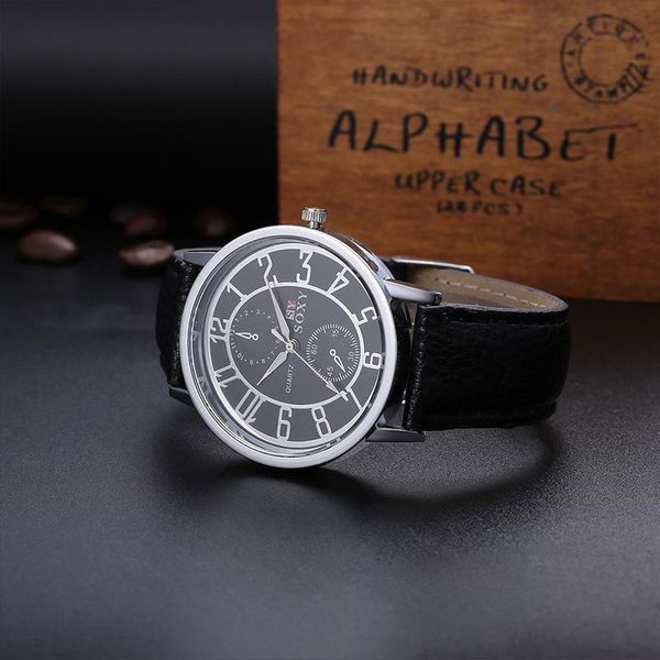 wristwatches soxy brand watch fashion leather quartz casual sport watches men luxury wrist hombre hour clock relogio masculino, Slivery;brown
wristwatches soxy brand watch fashion leather quartz casual sport watches men luxury wrist hombre hour clock relogio masculino, Slivery;brown