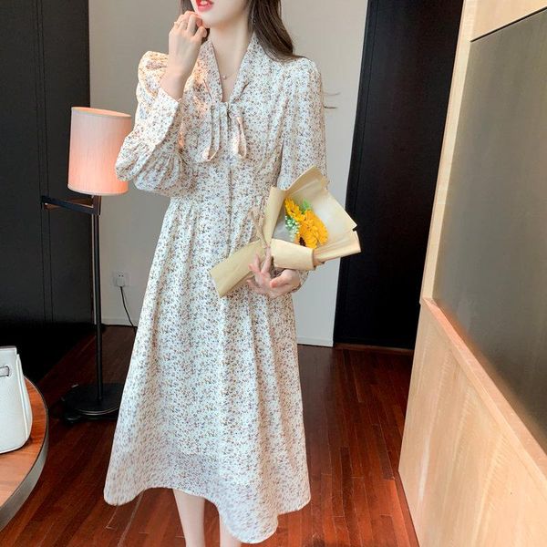 casual dresses women elegant floral print dress female vestidoes chic long sleeved bow neck french chiffon, Black;gray
casual dresses women elegant floral print dress female vestidoes chic long sleeved bow neck french chiffon, Black;gray