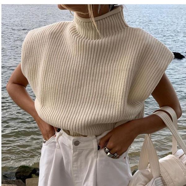 women's vests pinkou women solid knitted waistcoat turtleneck sleeveless basic white black beige color sweater pullover chic ma19, Black;white
women's vests pinkou women solid knitted waistcoat turtleneck sleeveless basic white black beige color sweater pullover chic ma19, Black;white