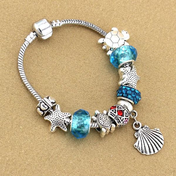 charm bracelets blue glass bead sea wind shell bracelet retro snake bone chain female pan handmade diy girls gift jewelry, Golden;silver
charm bracelets blue glass bead sea wind shell bracelet retro snake bone chain female pan handmade diy girls gift jewelry, Golden;silver