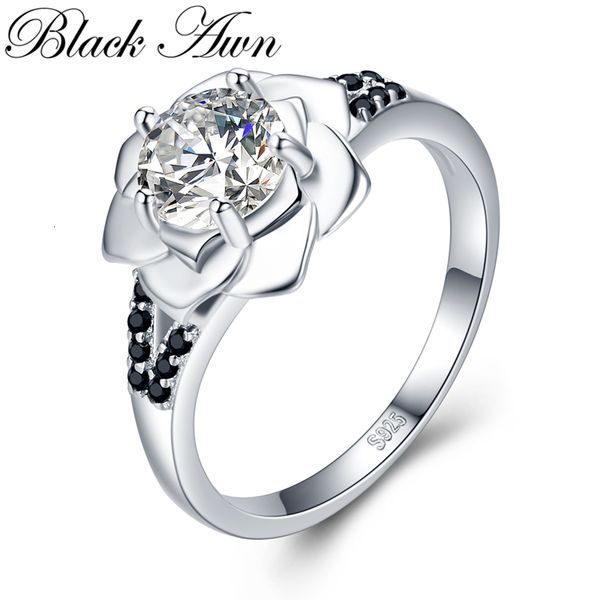 flower new romantic 925 sterling silver fine jewelry black spinel engagement ring for women anillos mujer g073, Golden;silver
flower new romantic 925 sterling silver fine jewelry black spinel engagement ring for women anillos mujer g073, Golden;silver