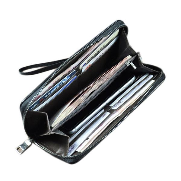 long pu men wallet retro business black zipper bifold high capacity multifunction casual thin purse card package da50qb wallets, Red;black
long pu men wallet retro business black zipper bifold high capacity multifunction casual thin purse card package da50qb wallets, Red;black
