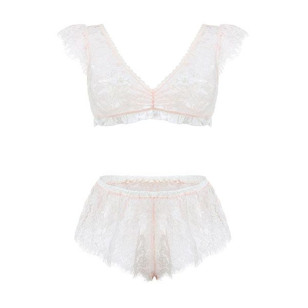 women's sleepwear white color lace see through lingerie underwear women flowers perspective brassiere shorts pajamas outfit transparent, Black;red
women's sleepwear white color lace see through lingerie underwear women flowers perspective brassiere shorts pajamas outfit transparent, Black;red