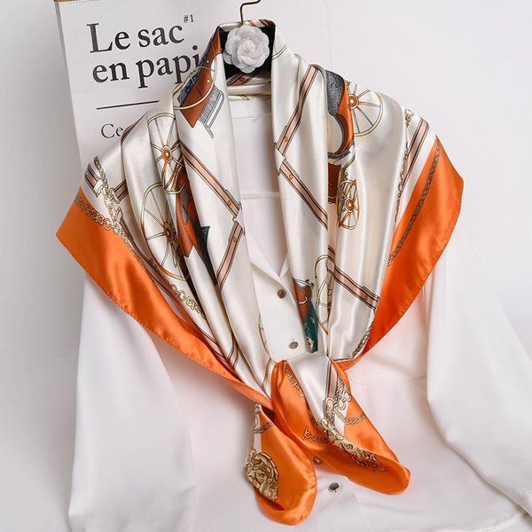 scarves 2021 print silk square scarf for women neck foulard soft lady shawl wrap neckerchief pashmina bandana spring hijab 90cm, Blue;gray
scarves 2021 print silk square scarf for women neck foulard soft lady shawl wrap neckerchief pashmina bandana spring hijab 90cm, Blue;gray