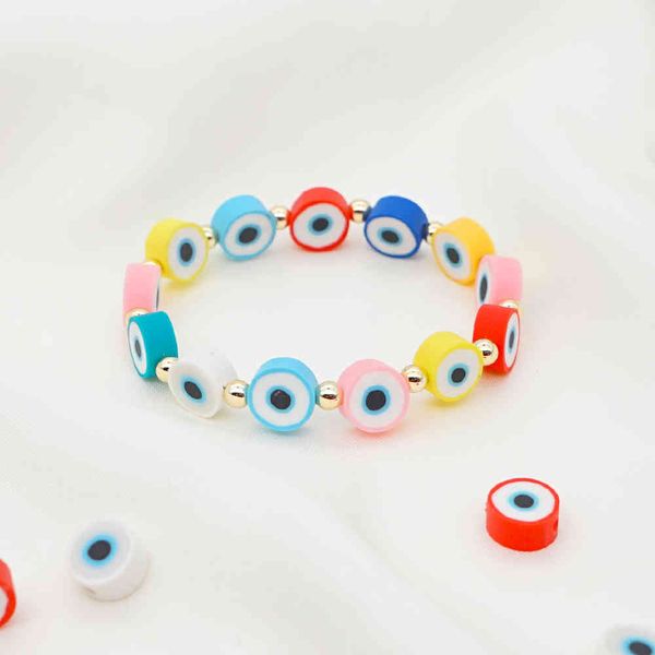 5pcs, turkish eye bracelets for women colorful beads bracelet trendy jewelry cute braclets polymer clay beaded summer jewellery, Golden;silver
5pcs, turkish eye bracelets for women colorful beads bracelet trendy jewelry cute braclets polymer clay beaded summer jewellery, Golden;silver