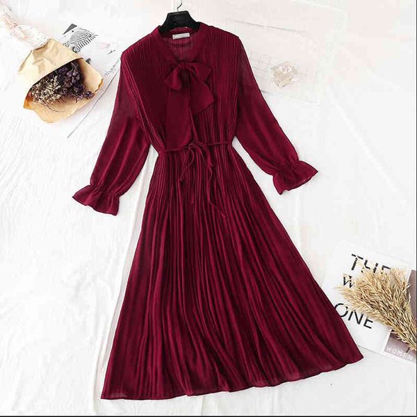 dresses elegant bow tie collar solid color women female casual flare sleeve a-line loose chiffon vintage midi vestidos, Black;gray
dresses elegant bow tie collar solid color women female casual flare sleeve a-line loose chiffon vintage midi vestidos, Black;gray