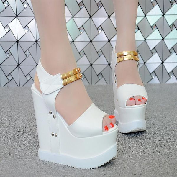 summer wedge 15 cm nightclub thick-soled muffin sandals super high heel women's simple elegant heels1, Black
summer wedge 15 cm nightclub thick-soled muffin sandals super high heel women's simple elegant heels1, Black