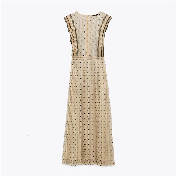 color polka dot printed chic women dress style see through summer sleeveless lace pleated round neck slim fit, Black;gray
color polka dot printed chic women dress style see through summer sleeveless lace pleated round neck slim fit, Black;gray