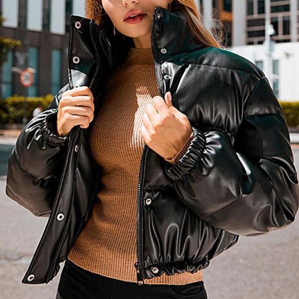 women's leather & faux winter thick warm short parkas women fashion black pu coats ladies elegant zipper cotton jackets female
women's leather & faux winter thick warm short parkas women fashion black pu coats ladies elegant zipper cotton jackets female
