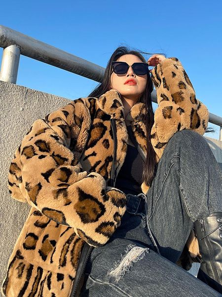 women's fur & faux product import rex coat female oversize bat wide leopard print winter coats and jackets women clothes, Black
women's fur & faux product import rex coat female oversize bat wide leopard print winter coats and jackets women clothes, Black