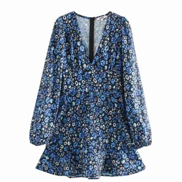 women vintage v neck flower print dress chic ladies long sleeve hem ruffles vestidos casual slim mini dresses ds3274 210420, Black;gray
women vintage v neck flower print dress chic ladies long sleeve hem ruffles vestidos casual slim mini dresses ds3274 210420, Black;gray