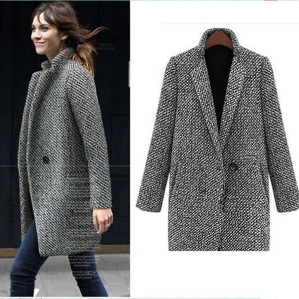 women's suits & blazers blazer woman 2021 fashion female jacket plaid women long single button autumn winter ladies suit jackets abrigo, White;black
women's suits & blazers blazer woman 2021 fashion female jacket plaid women long single button autumn winter ladies suit jackets abrigo, White;black