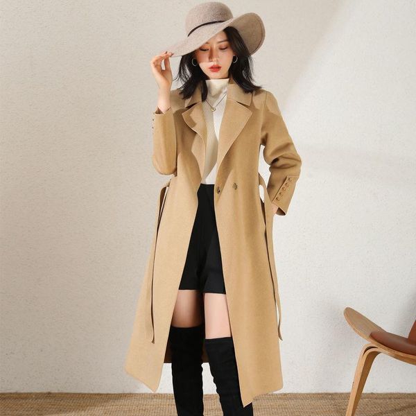women's wool & blends woman elegant coats female casual long sleeve solid coat outwear autumn winter ladies fashion lapel overcoat a303, Black
women's wool & blends woman elegant coats female casual long sleeve solid coat outwear autumn winter ladies fashion lapel overcoat a303, Black
