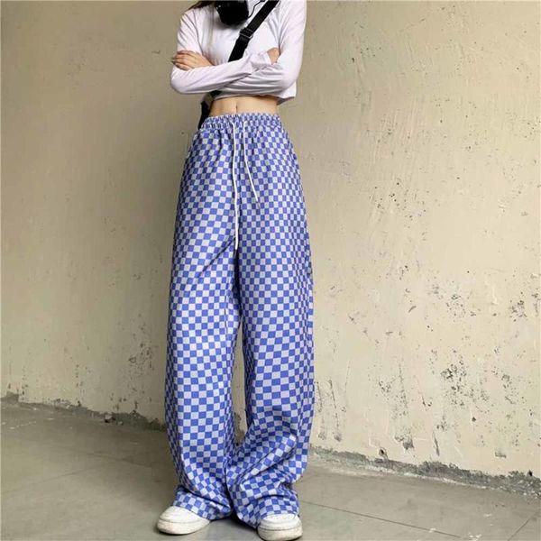women's pants & capris plaid women fashion 2021 autumn wide leg pant high waist streetwear loose casual straight trousers, Black;white
women's pants & capris plaid women fashion 2021 autumn wide leg pant high waist streetwear loose casual straight trousers, Black;white