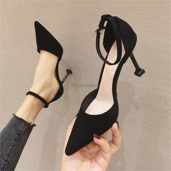 dress shoes women's single 2021 spring stiletto pointed toe girl high-heeled suede all-match cat heel, Black
dress shoes women's single 2021 spring stiletto pointed toe girl high-heeled suede all-match cat heel, Black