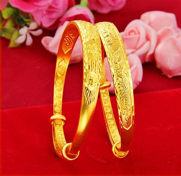 gold plated dragon phoenix sandblasting baifu push pull bracelet jewelry for girl gift, Golden;silver
gold plated dragon phoenix sandblasting baifu push pull bracelet jewelry for girl gift, Golden;silver