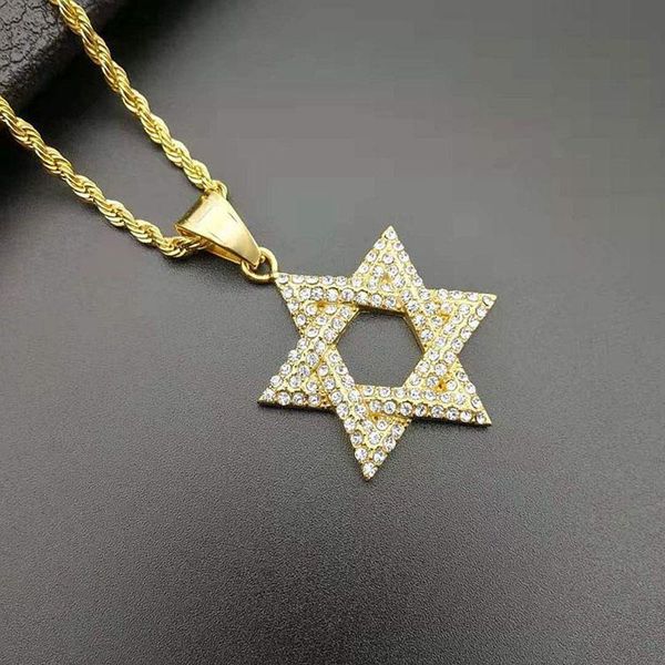pendant necklaces hip hop star of david charm for men gold color stainless steel hexagram necklace iced out bling jewelry, Silver
pendant necklaces hip hop star of david charm for men gold color stainless steel hexagram necklace iced out bling jewelry, Silver