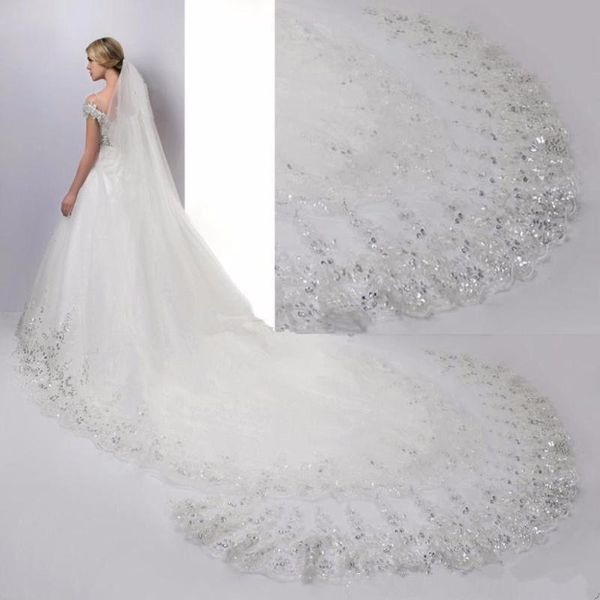 bridal veils sale white lace appliques cathedral long one layer veil 2021 ivory sequin 4m wedding accessories, Black
bridal veils sale white lace appliques cathedral long one layer veil 2021 ivory sequin 4m wedding accessories, Black