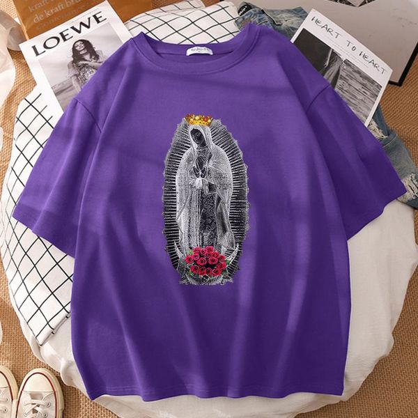 women's t-shirt our lady of guadalupe printing tee shirts regular sleeve tshirt summer breathable oversized t women, White
women's t-shirt our lady of guadalupe printing tee shirts regular sleeve tshirt summer breathable oversized t women, White