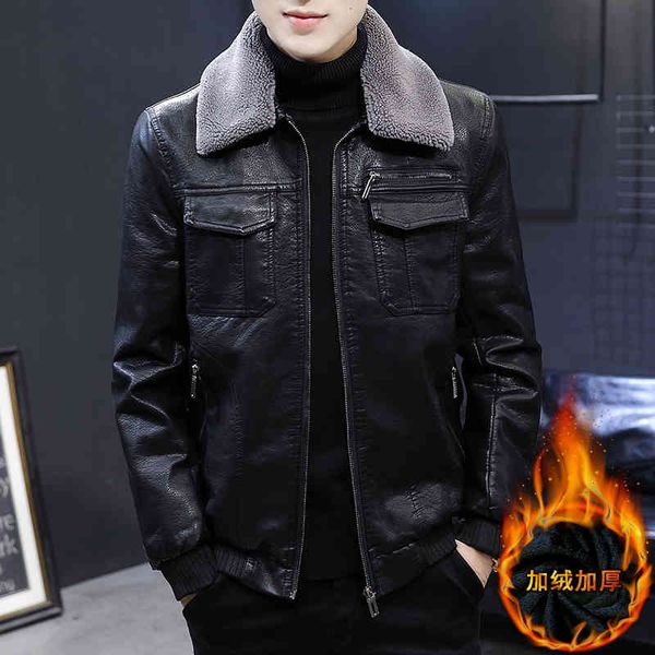 men's leather & faux leather and motorcycle jacket, jacket with round collar, velvet lining, casual, windscreen windbreaker for men, po, Black
men's leather & faux leather and motorcycle jacket, jacket with round collar, velvet lining, casual, windscreen windbreaker for men, po, Black