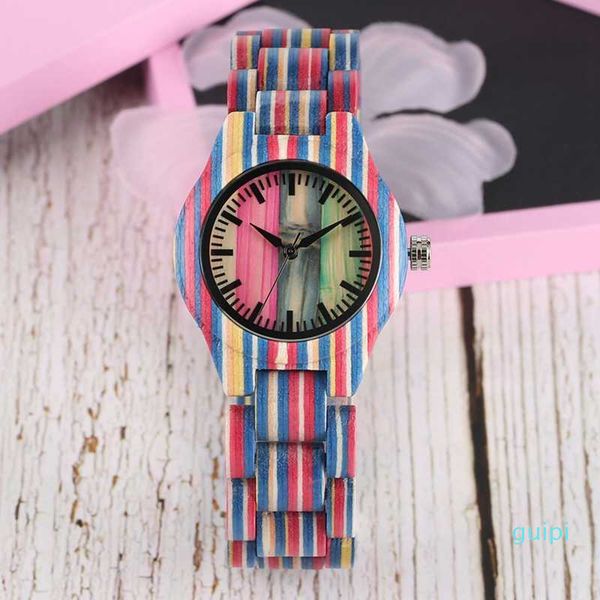 colorful wooden clock unique candy color luxury clock women's quartz full bamboo wooden bracelet women's watch pulse reloj muir j0, Slivery;brown
colorful wooden clock unique candy color luxury clock women's quartz full bamboo wooden bracelet women's watch pulse reloj muir j0, Slivery;brown